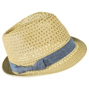 Mossimo Straw Fedora with Chambray Banding
